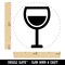 Wine Glass Half Full Rubber Stamp for Stamping Crafting Planners